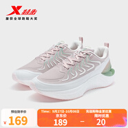 特步（XTEP）風(fēng)火27代跑鞋丨女鞋春季運動(dòng)鞋軟底減震跑步鞋女 淺粉色/帆白 37