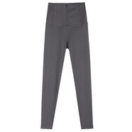 拉鏈鯊魚(yú)褲女外穿加絨加厚秋冬打底褲2025新款高腰提臀彈力瑜伽褲 灰色 厚絨【一秒收腹】【拉鏈高腰】 M 【建議體重95-110斤】