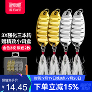 國王路亞平振亮片路亞假餌套裝遠投馬口白條翹嘴專(zhuān)用淡水金屬假餌 7克