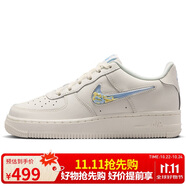 耐克NIKE大童空軍一號(hào)AF1 AIR FORCE 1 運(yùn)動(dòng)板鞋IM6697-141帆白 35.5