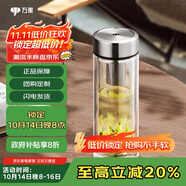 萬(wàn)象（WANXIANG）雙層玻璃杯V49RL商務(wù)辦公鈦銀色禮盒裝帶濾網(wǎng)泡茶杯情侶便攜水杯