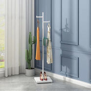 NAOISKEY?腦斯基簡(jiǎn)約衣帽架服裝店櫥窗落地正掛架主播直播模特展示架家用掛衣服架 白色 正方形高160mm