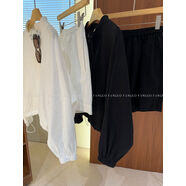 韓國原廠(chǎng)stent亞麻套裝美式復古腔調亞麻外套休閑短褲女春夏 白色褲子 M M80110斤