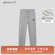 GANT甘特春季新款長褲女抓絨加絨舒適保暖純色休閑束腳運動褲衛(wèi)褲 93-灰色 XL