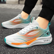 森馬（senma）男鞋【品牌斷碼撿漏】秋冬運動(dòng)鞋男鞋舒適透氣網(wǎng)面鞋減震防滑鞋 630橘色皮面 41 (255)標準運動(dòng)鞋碼數