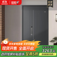 盼盼（Pan Pan）盼盼防盜門(mén)甲級(jí)家用安全門(mén)指紋鎖子母門(mén)單門(mén)加高門(mén)頭入戶防撬防爆進(jìn)戶門(mén) 多維爾-高門(mén)楣子母門(mén)2050*1170-外開(kāi) 盼盼3D人臉識(shí)別智能鎖-PF53VF（MAX）