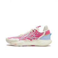 LI NING李寧韋德全城12籃球鞋男子 2026秋季新款減防滑耐磨運動(dòng)鞋ABAU015 粉藍色ABAU023-8 43.5