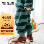 Milkbarn兒童長褲寶寶秋冬童裝男女童休閑褲子外穿靴褲 薄荷夾心 90 cm