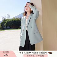 香影小西裝外套2025春秋新款米白氣質(zhì)休閑西服爆款職場輕熟風女裝 藍色 S