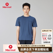 土撥鼠（Marmot）男款輕量戶外T恤 吸濕排汗 抗菌 透氣 圓領(lǐng)短袖 Climb Skin 靛藍(lán) M