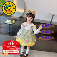 G.DUCKKIDS洛麗塔公主裙女童連衣裙夏季蓬蓬裙兒童裙子夏天生日禮服裙春秋裝 套裝糖果洛麗塔【襯衫+吊帶裙】 130 尺碼7~8歲【120-130cm】cm