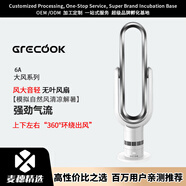 格庫（GRECOOK）麥穗斯爾電風(fēng)扇家用超靜音立式空氣循環(huán)落地扇空調扇風(fēng)大音輕 6A白銀色【單涼風(fēng)+室內循環(huán)】