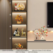 語(yǔ)森憶輕奢客廳花瓶玄關(guān)擺件喬遷入宅禮物家居電視柜屏風(fēng)高檔裝飾 福進(jìn)瓶電視柜套餐一