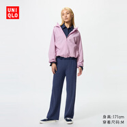 優(yōu)衣庫女裝可機洗紐花針織長(cháng)褲/休閑褲478848 68 深藍色 XL /165/92