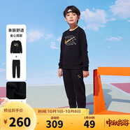 NIKE3BRAND 耐克童裝男女童加絨保暖衛衣+長(cháng)褲2件套兒童套裝