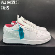 莆田純原鞋子Air 喬1 AJ1 學(xué)生籃球鞋休閑運動(dòng)鞋高顏值情侶aj板鞋 【毒盒】AJ喬1白酒紅 37