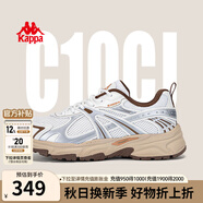 KAPPA卡帕女鞋運動(dòng)鞋女2025夏季新款減震跑步鞋復古厚底休閑老爹鞋子女 經(jīng)典白/銀色012A 36