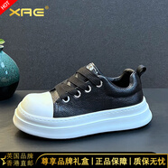 XAE國際品牌男鞋奢侈高檔板鞋男2025新款百搭小白鞋內(nèi)增高低幫休閑鞋 [黑色] 38