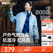 蕉下（beneunder）氣絨外套女夾克保暖中暖可機洗戶外棉服CL004清煙藍XL