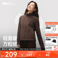 蕉下（beneunder）外套女萬粒絨修身初暖秋季新款保暖防風秋巖棕M