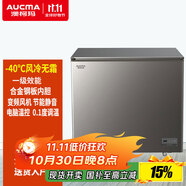 澳柯瑪（AUCMA）【商場(chǎng)同款】202升家用臥式風(fēng)冷無(wú)霜單溫冰柜-40℃低溫變頻小型冷柜冷凍柜BC/BD-202WGEX/202WHEX 202WHEX銀河灰（金屬拉絲面板） 202L