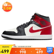 耐克NIKE男女休閑鞋喬丹AJ1 JORDAN 1運(yùn)動(dòng)鞋BQ6472-160經(jīng)典黑紅36.5