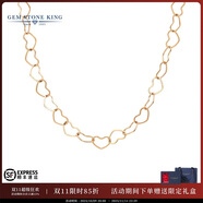 GEM STONE KING GSK 18K金頸鏈愛心形鎖骨鏈CHOCK疊戴項鏈 45cm520禮物 預售15天內(nèi)發(fā)貨