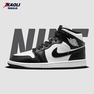 耐克（NIKE）【潮】Air Jordan aj1板鞋女子新款中高幫透氣休閑運動(dòng)耐磨籃球鞋 DV0991-101（ 黑白熊貓） 38.5