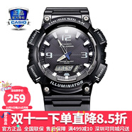 卡西歐（CASIO） 男表女表卡西歐手表男女情侶表學(xué)生時(shí)尚運(yùn)動(dòng)表太陽能雙顯電子表 太陽能表：AQ-S810W-1A黑騎士