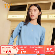 361°衛(wèi)衣女秋季外套運動休閑套頭衫寬松圓領(lǐng)長袖上衣662334801D-8