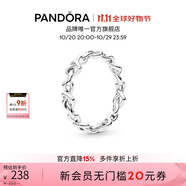 潘多拉（PANDORA）時(shí)刻繩結(jié)戒指現(xiàn)代符號(hào)寓意優(yōu)雅時(shí)尚簡(jiǎn)約生日禮物送女友 聯(lián)系客服 了解尺碼 52MM(建議100-110斤)