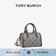 Tory Burch湯麗柏琦 T MONOGRAM 迷你提花波士頓斜挎酒桶包82939 Tory 海軍藍  405
