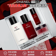 香奈兒（Chanel）一號紅山茶花系列護膚品補水保濕抗皺緊致養膚套裝送節日生日禮物 四件套（爽膚水+乳液30ml+眼精華+面霜）