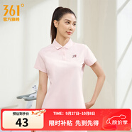 361°運(yùn)動(dòng)翻領(lǐng)t恤2025年春夏季新款休閑透氣短袖情侶POLO衫開學(xué)季 【女款】千禧粉 S