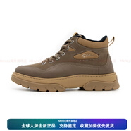 沙馳（SATCHI）時(shí)尚舒適百搭潮流簡(jiǎn)約復古 防滑耐磨 高幫 生活休閑鞋 男款 咖啡 咖啡色 41