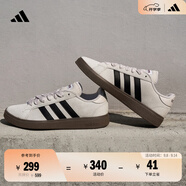adidas「面包鞋」GRAND COURT BASE 00s休閑低幫板鞋男女阿迪達(dá)斯   灰色/黑色/醬紫   40
