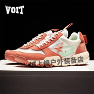 沃特（VOIT）男女情侶經(jīng)典款夏季透氣織物拼接時(shí)尚休閑鞋百搭板鞋跑鞋 J998淺紅白 37