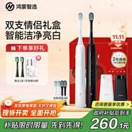 華為智選力博得情侶電動(dòng)牙刷智能聲波成人電動(dòng)牙刷雙支禮盒套裝鴻蒙智選 情侶生日禮物(星夜黑+光感白)