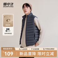 雪中飛秋冬新款男式輕薄羽絨服馬甲基礎(chǔ)男士短款羽絨秋馬甲 火山灰|8193 4XL 195/112A