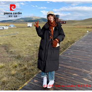 皮爾卡丹（pierre cardin）品牌高檔羽絨棉衣棉服外套女冬天小個(gè)子中長(cháng)款韓版oversize面包服 黑色 XL