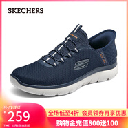 斯凱奇（Skechers）男鞋Silp ins閃穿鞋戶外運動休閑鞋網(wǎng)面鞋健步鞋 海軍藍色/NVY 39.5