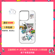 魔贊Disney 100 周年   復古系列 · iPhone 14 Pro Max 手機殼 時光郵票 銀色蘋果手機殼