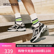 斯凱奇（Skechers）男鞋秋季厚底老爹鞋休閑熊貓鞋軟底運動鞋237067