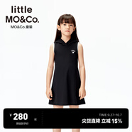 little MO&Co.防蚊 little moco童裝25夏新款女童連帽無袖背心連衣裙KBE2DRS015 黑色 150 150/72