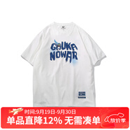 古由卡GUUKA藏克SANK聯名短袖t恤男潮牌五分袖寬松男士T恤短袖 白色 L
