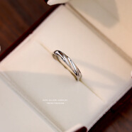 TIME GATHER水晶銀戒指簡(jiǎn)約青絲鋯石S999情侶對戒個(gè)性男女S925銀活口戒送女友 共渡愛(ài)河  男戒（s999足銀） 純銀（贈精美禮盒+擦銀布）