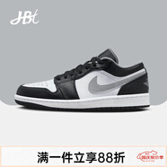 耐克（NIKE）【潮】Air Jordan aj1 Low板鞋男子低幫透氣休閑耐磨運動籃球鞋 553558-040 黑白灰/影子 40.5
