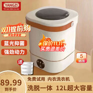 YANGZI揚(yáng)子集團(tuán)半全自動(dòng)迷你洗衣機(jī)小型洗脫一體 內(nèi)衣內(nèi)褲洗衣機(jī)學(xué)生宿舍 嬰兒洗襪子機(jī)帶脫水租房半自動(dòng) 標(biāo)準(zhǔn)款12L優(yōu)雅白【洗脫一體+UV藍(lán)光+強(qiáng)動(dòng)力】