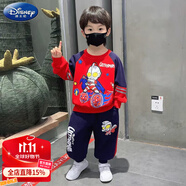 迪士尼（Disney）男童長(zhǎng)袖套裝奧特曼男童春秋套裝2025新款洋氣寶寶秋季衣服兒童 紅色  帶燈  套裝 均碼 偏胖寶寶建議拍大一碼