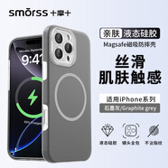 Smorss【果凍灰】適用蘋(píng)果16pro手機殼iphone16pro磁吸保護套精孔鏡頭全包液態(tài)硅膠手感超薄防摔簡(jiǎn)約